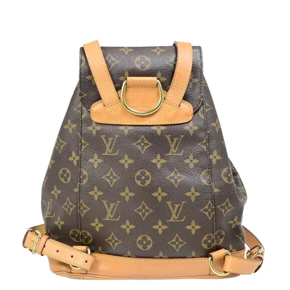 LOUIS VUITTON Montsouris MM Backpack Bag Monogram Leather Brown M51136 13EB360 - Picture 12 of 16